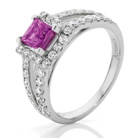 Win a pink sapphire and diamond ring!